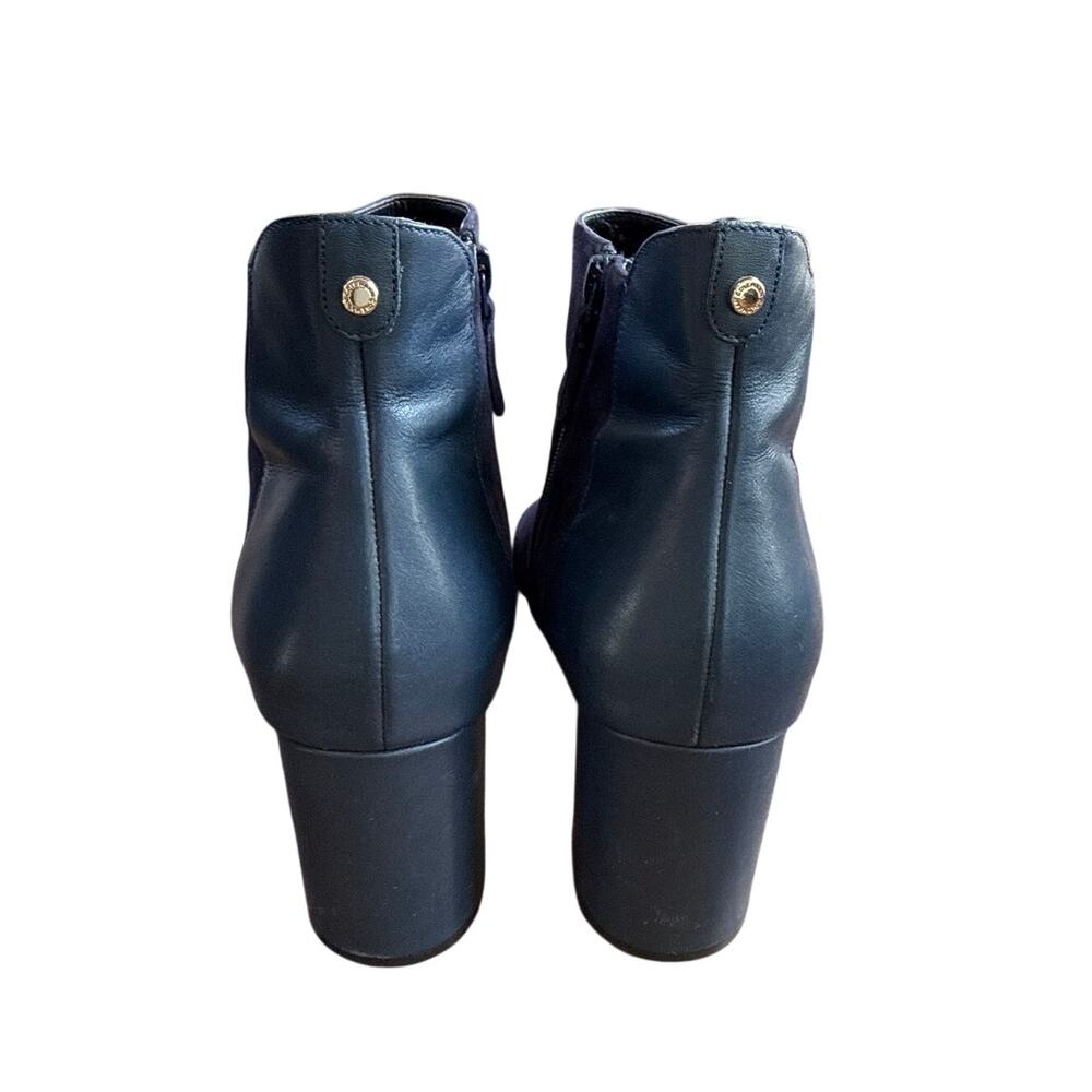 Cole Haan Leather & Suede Navy Blue Booties Size 10 - Picture 3 of 8